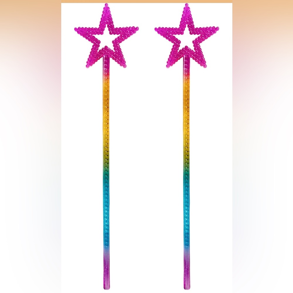 Set of 12 Brand New Colorful Gradient Princess Wands
